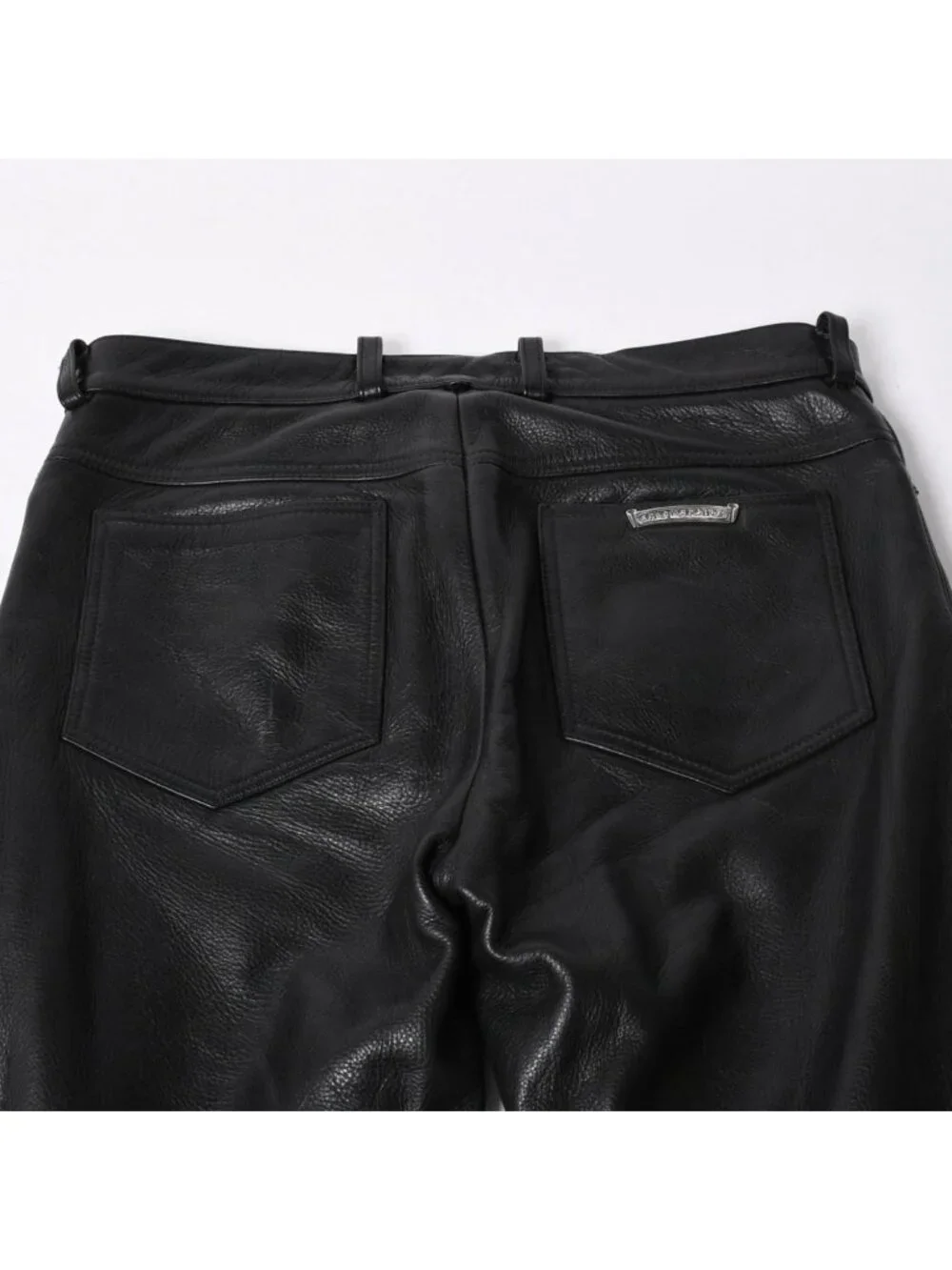 Chrome Hearts Flare Knee Pocket Leather Pants Vintage Model